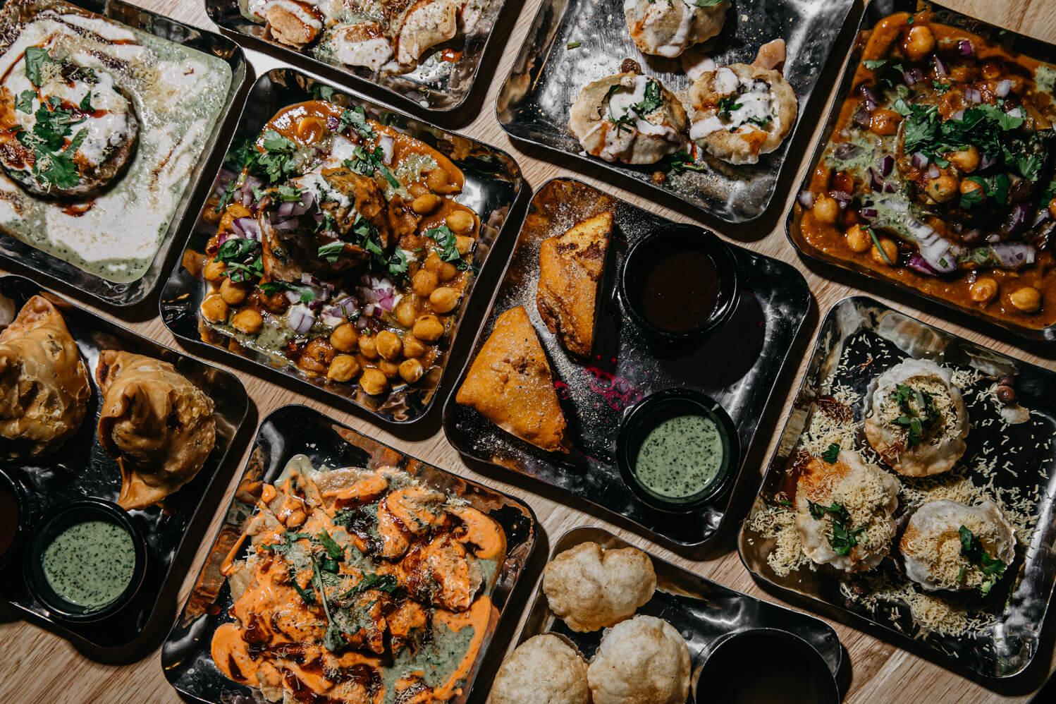 Curries on a tray